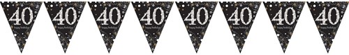 Vlaggenlijn 40 Sparkling Celebrations Silver & Gold (4m)