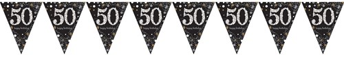 Vlaggenlijn 50 Sparkling Celebrations Silver & Gold (4m)