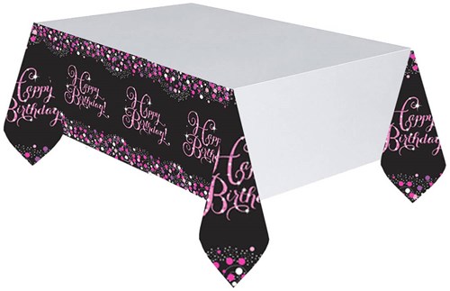 Tafelkleed Birthday Sparkling Celebrations Pink - 137x259cm