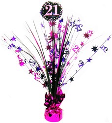 Tafeldeco 21 Jaar Sparkling Celebrations Pink