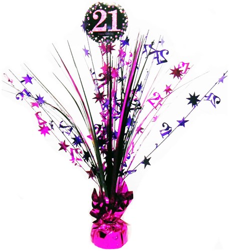 Tafeldeco 21 Jaar Sparkling Celebrations Pink