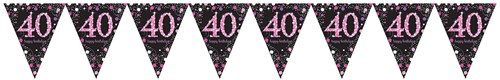 Vlaggenlijn 40 Sparkling Celebrations Pink (4m)