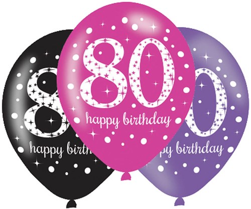 Ballonnen 80 Sparkling Celebrations Pink (6st.)