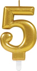 Taartkaarsje Nummer 5 Sparkling Celebration Gold