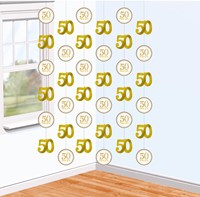 Hangdeco 50 Jaar Goud (6st)