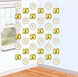 Hangdeco 50 Jaar Goud (6st)