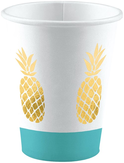 Zomer Feestpakket Ananas (63 stuks) (bekers)