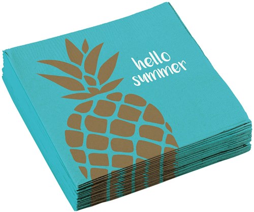 Zomer Feestpakket Ananas (63 stuks) (servetten)