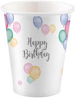 Feestpakket Happy Birthday Pastel (50 stuks) (bekers)