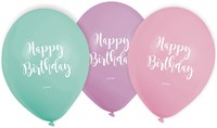 Feestpakket Happy Birthday Pastel (50 stuks) (ballonnen)