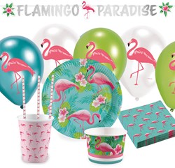 Flamingo Feestpakket (63 stuks)
