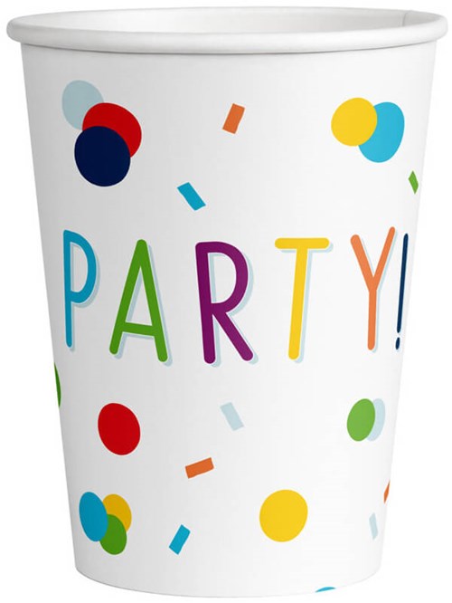 Feestpakket Confetti Birthday (60 stuks) (bekers)