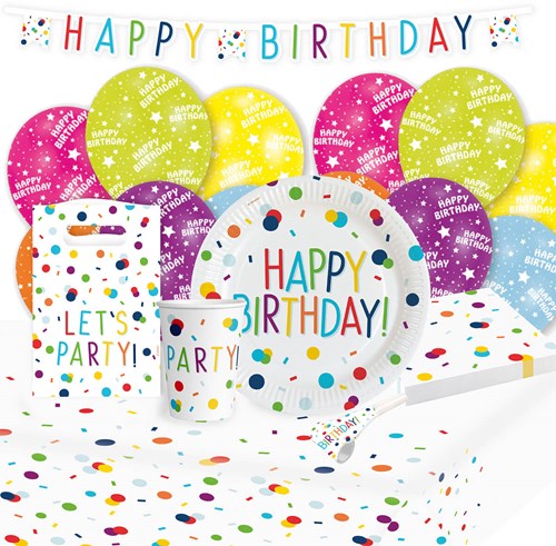 Feestpakket Confetti Birthday (60 stuks)