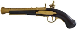 Piraat Pistool Goud-Zwart - 36cm