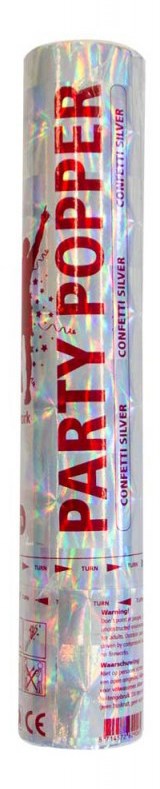 Party Popper Metallic Zilver (28cm)