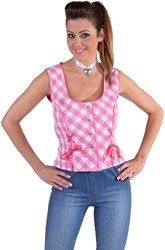 Tiroler Mieder Roze/Wit voor dames 