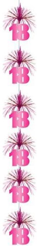 Hangdecoratie 18 Jaar Pink - 2,13m