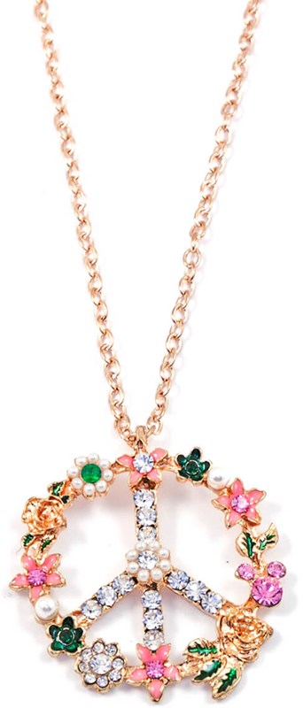 Hippie Ketting Peace Goud Luxe