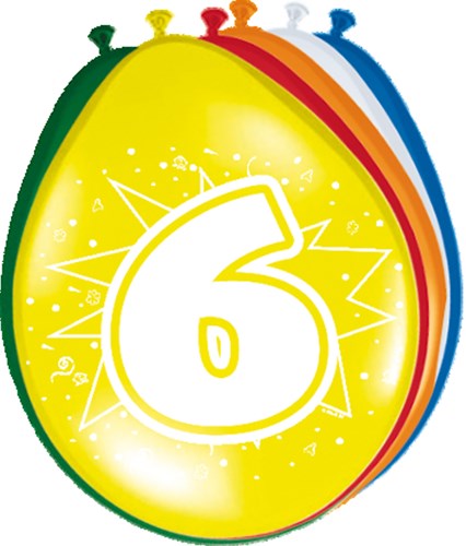 Ballonnen 6 jaar 8st