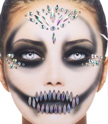 Halloween Gezicht Stickers Queen Pearl Luxe