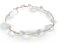 Bloemen Haarband Wit met LED-lampjes