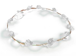Bloemen Haarband Wit met LED-lampjes