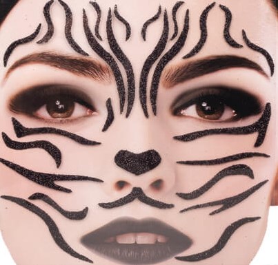 Gezicht Stickers Zebra