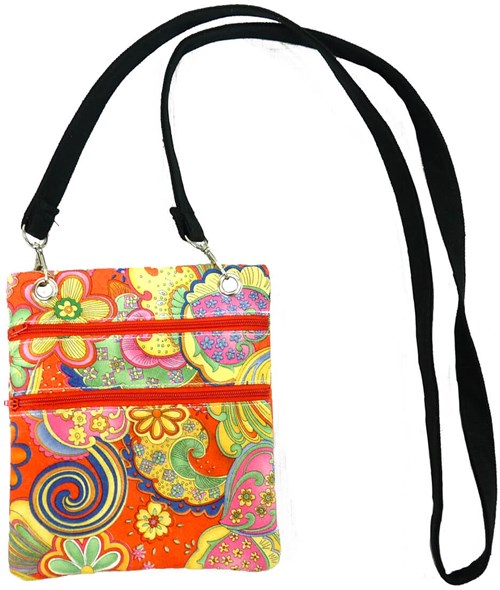 Hippie Tasje Flower Power met Rits