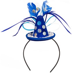 Diadeem met Mini Clownshoedje Blauw