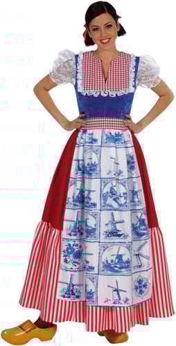 Hollandse Jurk Delftsblauw Lang