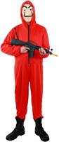 Rode Overall met Capuchon - La Casa de Papel