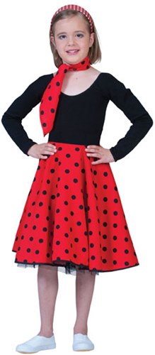 Rock 'N Roll Rokje Kind Rood