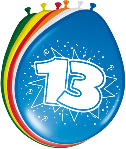 Ballonnen 13 jaar 8st