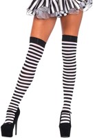 Sexy Overknee Zwart-Wit Gestreept 