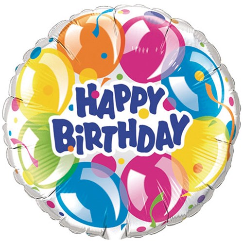 Jumbo Folieballon Happy Birthday 90cm