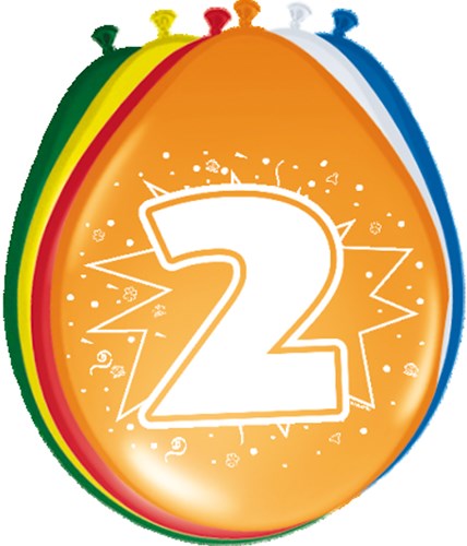 Ballonnen 2 jaar 8st