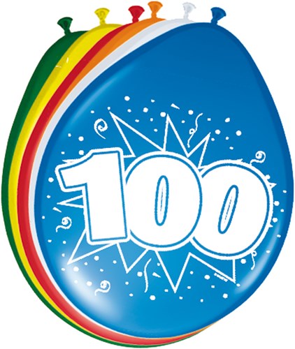 Ballonnen 100 jaar 8st