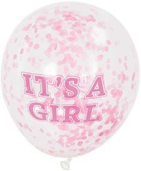 Confetti Ballonnen It's a Girl (6st)