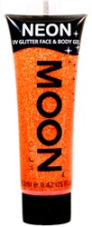 UV Gezicht en Body Schmink Glitter Oranje (12ml)