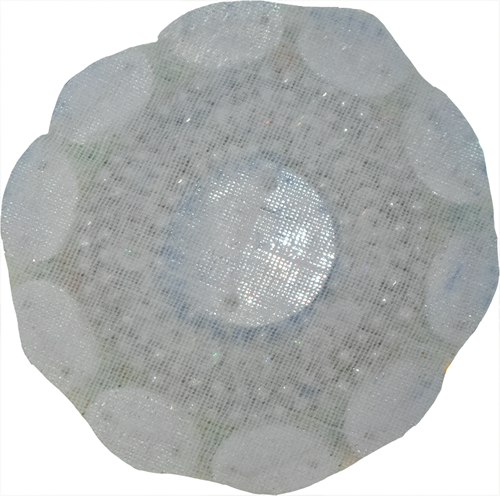 Applicatie Diamant Rond Zilver (achterkant)