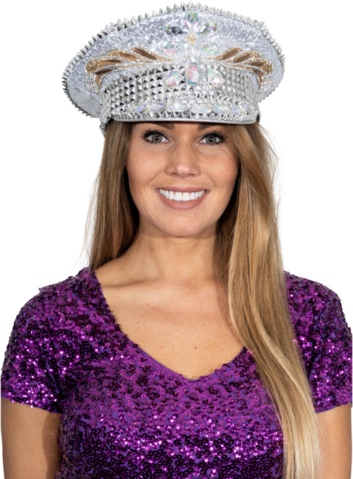 Kapiteinspet Burningman Zilver Luxe (voorbeeld)
