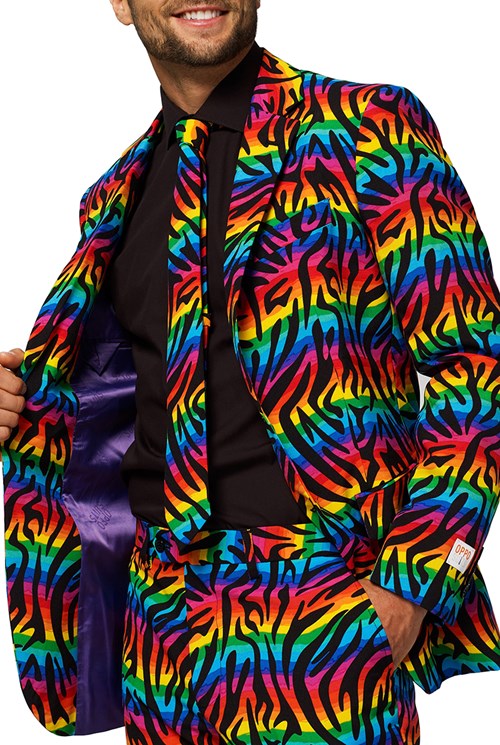 Herenkostuum OppoSuits Wild Rainbow (binnenkant colbert)