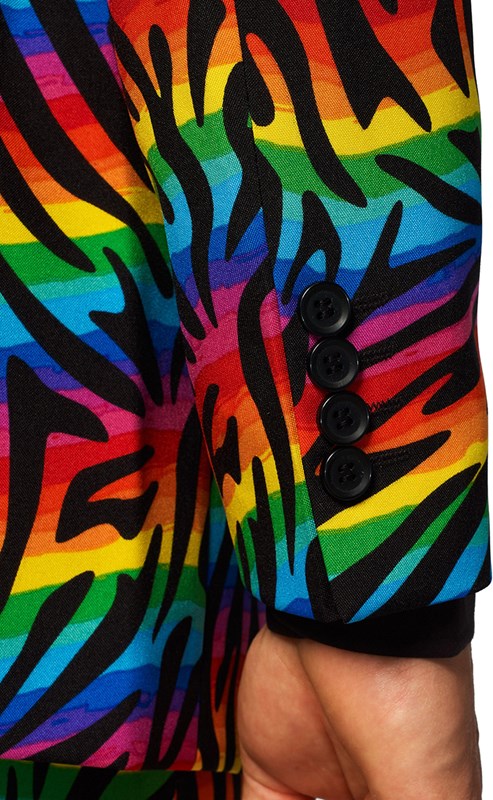 Herenkostuum OppoSuits Wild Rainbow (detail mouw)