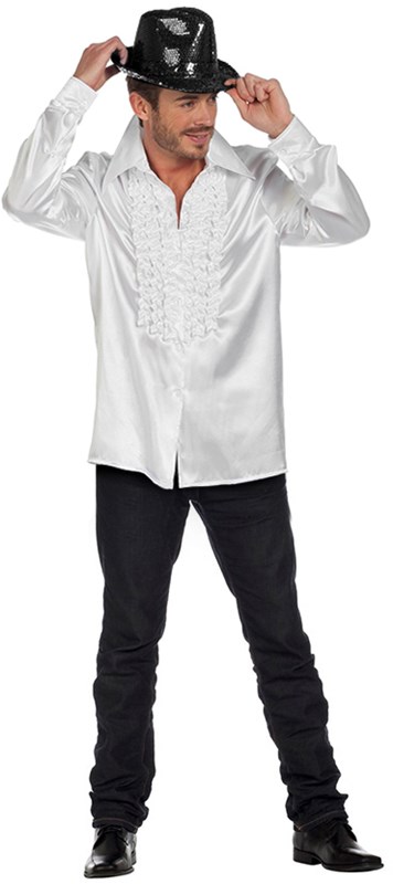 Disco Ruches Blouse Luxe Wit