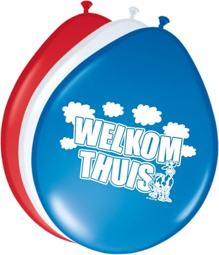 Ballonnen Welkom thuis 8st