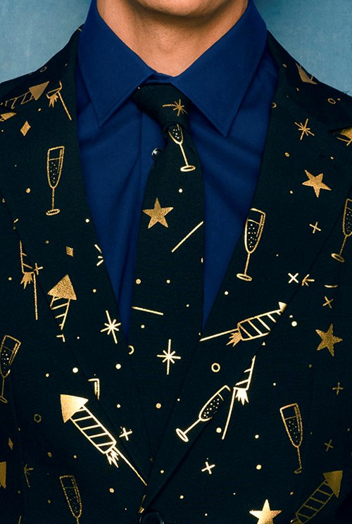 Herenkostuum OppoSuits Fancy Fireworks (detail)