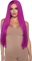 Pruik Lang Stijl Haar Fuchsia Luxe