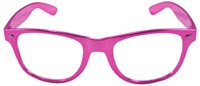 Blues Brother Bril Metallic Pink met blank glas