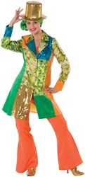 Dames Showmantel Luxe Groen/Goud 