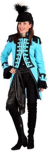 Carnavalsjas Nelson Turquoise Luxe voor dames